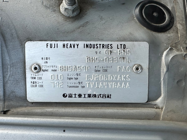 1998 Subaru Legacy Wagon GT BH5 AUTO