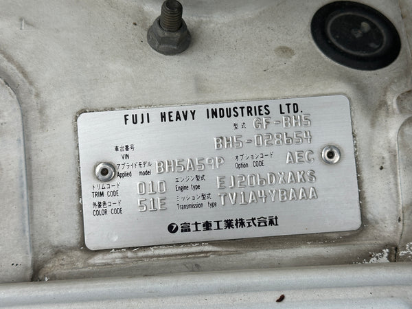 1999 Subaru Legacy Wagon GT-VDC BH5 AUTO